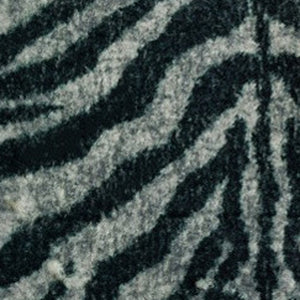 Homeroots 5' X 8' Black And Gray Zebra Print Shag Handmade Non Skid Area Rug  Polyester 491646