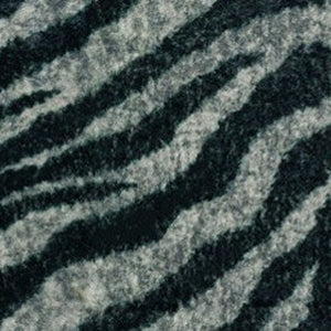 Homeroots 8' X 10' Black And Gray Zebra Print Shag Handmade Non Skid Area Rug  Polyester 491647