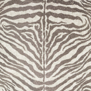 Homeroots 2' X 8' Mocha And Cream Zebra Print Shag Handmade Non Skid Runner Rug  Polyester 491650