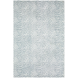 Homeroots 3' X 5' Grey Leopard Print Shag Handmade Non Skid Area Rug  Polyester 491657