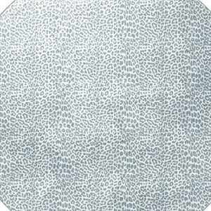 Homeroots 8' X 8' Grey Leopard Print Round Shag Handmade Non Skid Area Rug  Polyester 491660