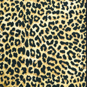 Homeroots 2' X 8' Black And Gold Leopard Print Shag Handmade Non Skid Runner Rug  Polyester 491662