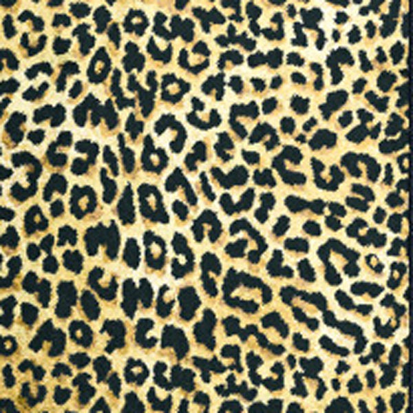 Homeroots 2' X 8' Black And Gold Leopard Print Shag Handmade Non Skid Runner Rug  Polyester 491662