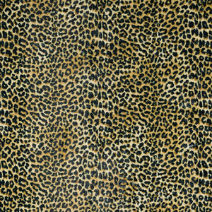 Homeroots 3' X 5' Black And Gold Leopard Print Shag Handmade Non Skid Area Rug  Polyester 491663