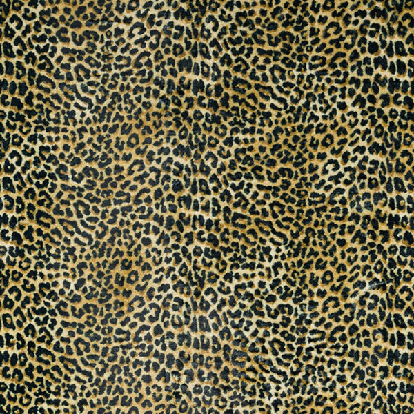 Homeroots 3' X 5' Black And Gold Leopard Print Shag Handmade Non Skid Area Rug  Polyester 491663