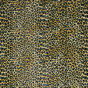 Homeroots 5' X 8' Black And Gold Leopard Print Shag Handmade Non Skid Area Rug  Polyester 491664