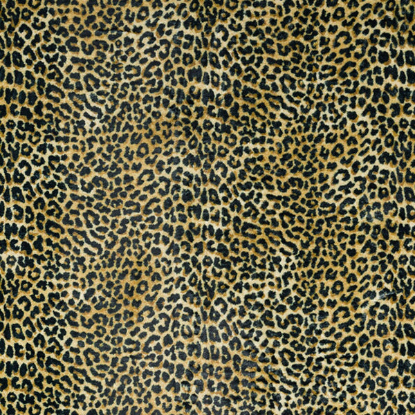 Homeroots 5' X 8' Black And Gold Leopard Print Shag Handmade Non Skid Area Rug  Polyester 491664