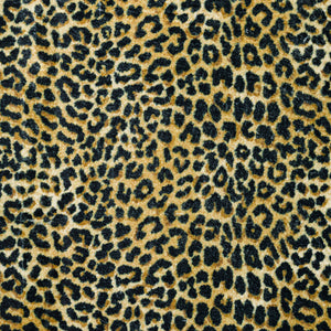 Homeroots 8' X 10' Black And Gold Leopard Print Shag Handmade Non Skid Area Rug  Polyester 491665