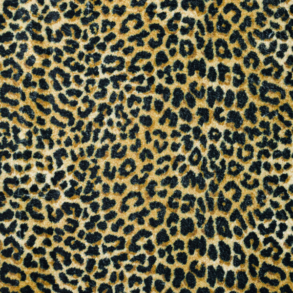 Homeroots 8' X 10' Black And Gold Leopard Print Shag Handmade Non Skid Area Rug  Polyester 491665