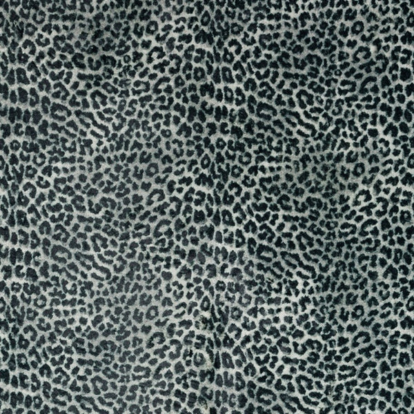 Homeroots 2' X 8' Black And Gray Leopard Print Shag Handmade Non Skid Runner Rug  Polyester 491668