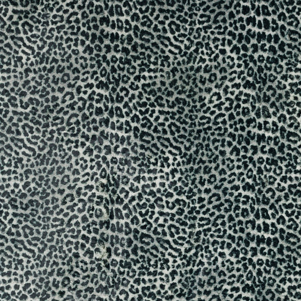 Homeroots 2' X 8' Black And Gray Leopard Print Shag Handmade Non Skid Runner Rug  Polyester 491668