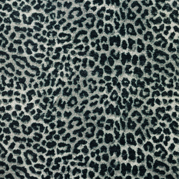 Homeroots 3' X 5' Black And Gray Leopard Print Shag Handmade Non Skid Area Rug  Polyester 491669