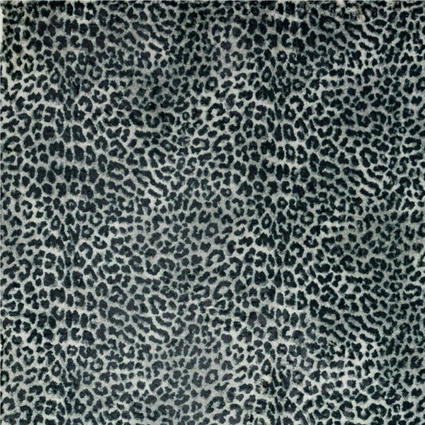 Homeroots 5' X 8' Black And Gray Leopard Print Shag Handmade Non Skid Area Rug  Polyester 491670