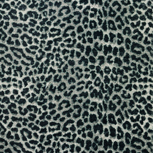 Homeroots 8' X 10' Black And Gray Leopard Print Shag Handmade Non Skid Area Rug  Polyester 491671