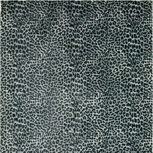 Homeroots 8' X 10' Black And Gray Leopard Print Shag Handmade Non Skid Area Rug  Polyester 491671