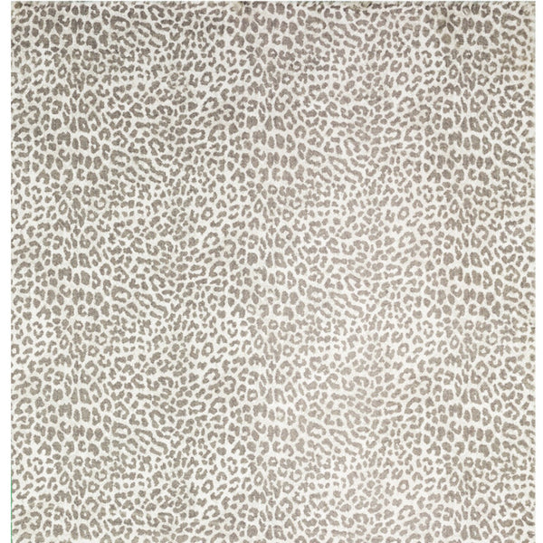 Homeroots 3' X 5' Beige And Cream Leopard  Print Shag Handmade Non Skid Area Rug  Polyester 491675