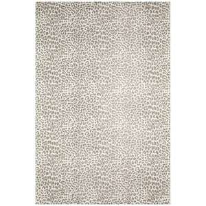 Homeroots 5' X 8' Beige And Cream Leopard  Print Shag Handmade Non Skid Area Rug  Polyester 491676
