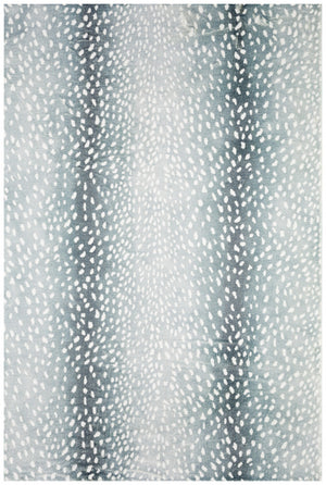 Homeroots 8' X 10' Grey Gazelle Print Shag Handmade Non Skid Area Rug  Polyester 491683