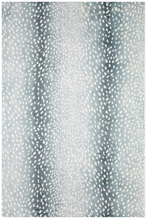 Homeroots 8' X 10' Grey Gazelle Print Shag Handmade Non Skid Area Rug  Polyester 491683