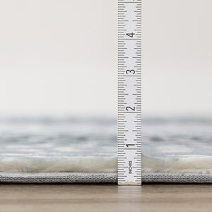 Homeroots 8' X 8' Grey Gazelle Round Shag Handmade Non Skid Area Rug  Polyester 491684