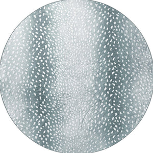 Homeroots 8' X 8' Grey Gazelle Round Shag Handmade Non Skid Area Rug  Polyester 491684