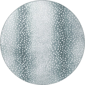 Homeroots 8' X 8' Grey Gazelle Round Shag Handmade Non Skid Area Rug  Polyester 491684