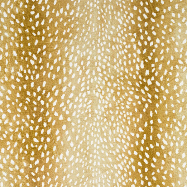 Homeroots 2' X 8' Gold Gazelle Print Shag Handmade Non Skid Runner Rug  Polyester 491686