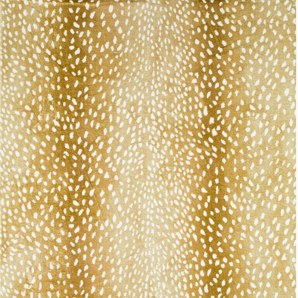 Homeroots 8' X 10' Gold Gazelle Print Shag Handmade Non Skid Area Rug  Polyester 491689