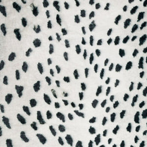 Homeroots 3' X 5' Black Gazelle  Print Shag Handmade Non Skid Area Rug  Polyester 491693