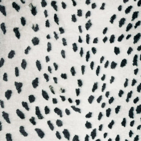 Homeroots 3' X 5' Black Gazelle  Print Shag Handmade Non Skid Area Rug  Polyester 491693