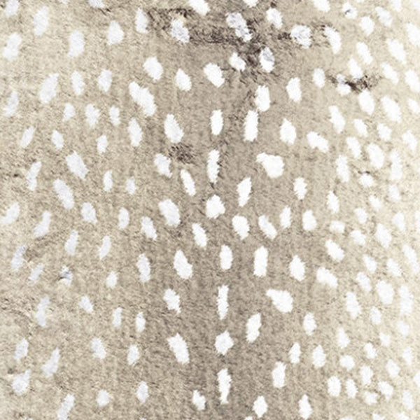 Homeroots 2' X 8' Beige Gazelle Print Shag Handmade Non Skid Runner Rug  Polyester 491698