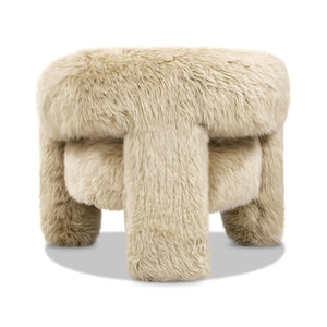 English Elm Jennifer Taylor Home - Avalon Genuine Sheepskin 35" Split Barrel Back Accent Chair in Natural Blonde Fur – Cozy Chic Seat B2719P290776