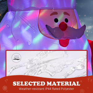 English Elm Outsunny 6' Inflatable Santa Claus With Rotating Magic Light - Perfect For Outdoor Holiday Displays! W2225P249961-GIGA