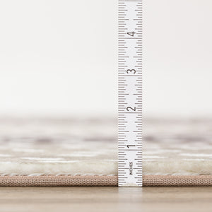 Homeroots 5' X 8' Beige Gazelle Print Shag Handmade Non Skid Area Rug  Polyester 491700