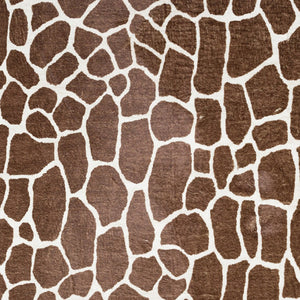 Homeroots 3' X 5' Brown And White Animal Print Shag Non Skid Area Rug  Polyester 491705