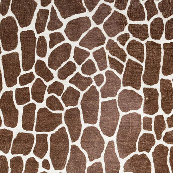 Homeroots 5' X 8' Brown Animal Print Shag Non Skid Area Rug  Polyester 491706