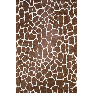 Homeroots 5' X 8' Brown Animal Print Shag Non Skid Area Rug  Polyester 491706