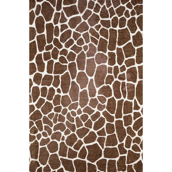 Homeroots 5' X 8' Brown Animal Print Shag Non Skid Area Rug  Polyester 491706