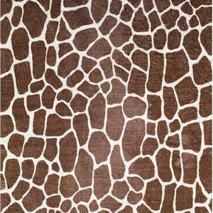 Homeroots 8' X 10' Brown Animal Print Shag Non Skid Area Rug  Polyester 491707