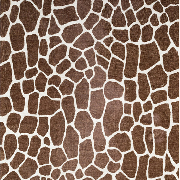 Homeroots 8' X 10' Brown Animal Print Shag Non Skid Area Rug  Polyester 491707