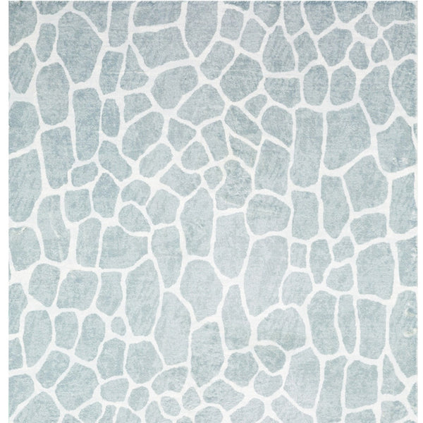 Homeroots 8' X 10' Gray And Ivory Animal Print Handmade Non Skid Area Rug  Polyester 491713