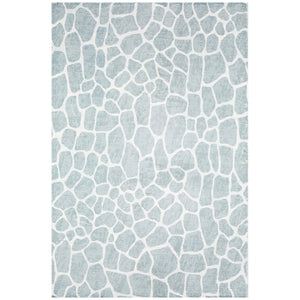Homeroots 8' X 10' Gray And Ivory Animal Print Handmade Non Skid Area Rug  Polyester 491713