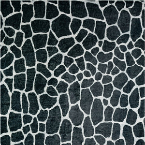 Homeroots 8' X 10' Black And White Croc Print Shag Handmade Non Skid Area Rug  Polyester 491719