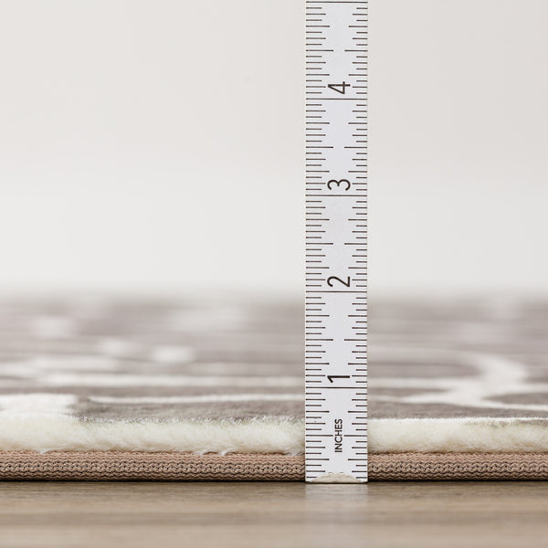 Homeroots 2' X 8' Beige Giraffe Print Shag Handmade Non Skid Runner Rug  Polyester 491722