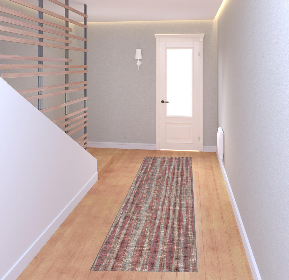 Homeroots 3' X 8' Pink Ombre Tufted Handmade Runner Rug  Polyester 491730