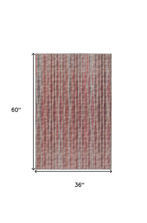 Homeroots 3' X 5' Pink Ombre Tufted Handmade Area Rug  Polyester 491732