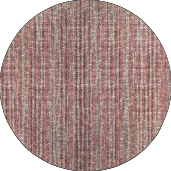 Homeroots 4' Pink Round Ombre Tufted Handmade Area Rug  Polyester 491733