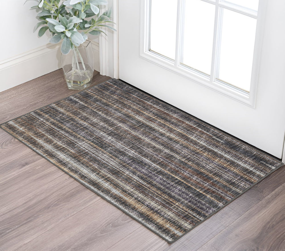 Homeroots 2' X 3' Brown Ombre Tufted Handmade Area Rug - Artistic Rectangle Design For Cozy Home Ambiance 2' X 3' Polyester 491740