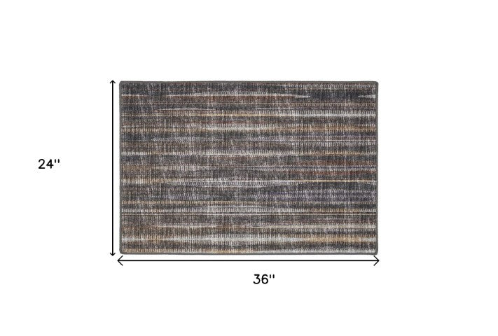 Homeroots 2' X 3' Brown Ombre Tufted Handmade Area Rug - Artistic Rectangle Design For Cozy Home Ambiance 2' X 3' Polyester 491740