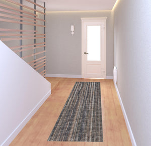 Homeroots 3' X 8' Brown Ombre Tufted Handmade Runner Rug  Polyester 491741